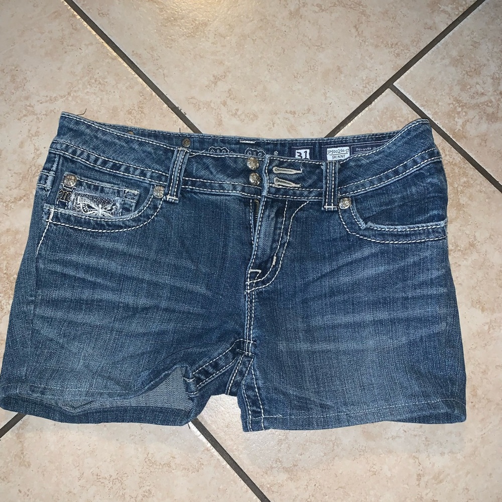 Vintage low rise Miss Me Jean Shorts
